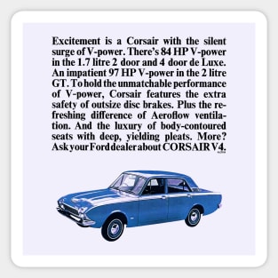 FORD CORSAIR - advert Sticker